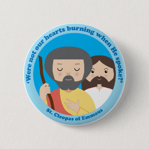 Chapa Redonda De 5 Cm St. Cleopas de Emmaus