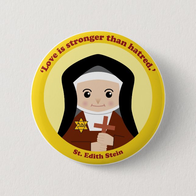 Chapa Redonda De 5 Cm St. Edith Stein (Anverso)
