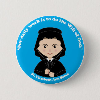Chapa Redonda De 5 Cm St. Elizabeth Ana Seton