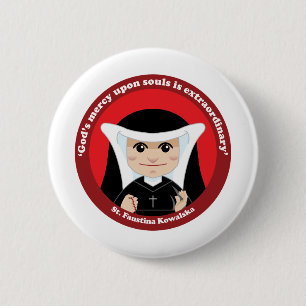 Chapa Redonda De 5 Cm St. Faustina Kowalska