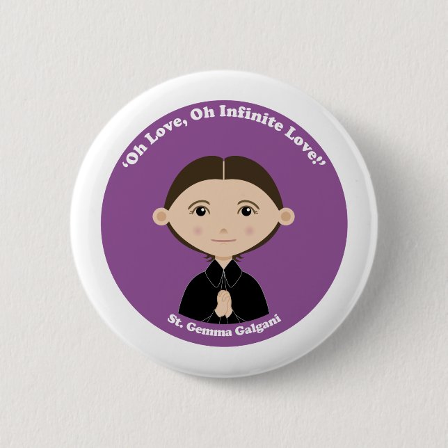 Chapa Redonda De 5 Cm St. Gemma Galgani (Anverso)