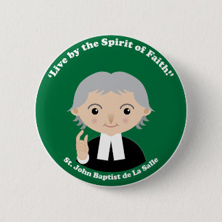 Chapa Redonda De 5 Cm St. John Baptist de La Salle