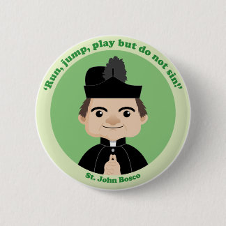 Chapa Redonda De 5 Cm St. John Bosco