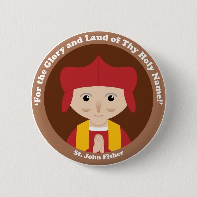 Chapa Redonda De 5 Cm St. John Fisher (Anverso)