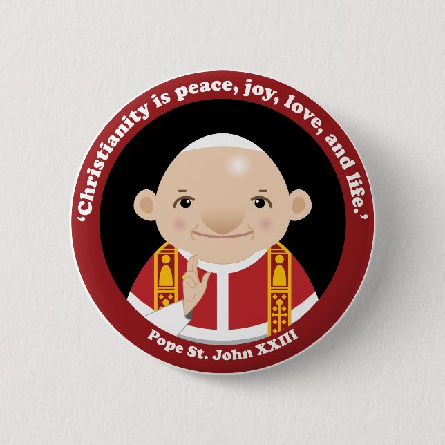 Chapa Redonda De 5 Cm St. John XXIII (Anverso)