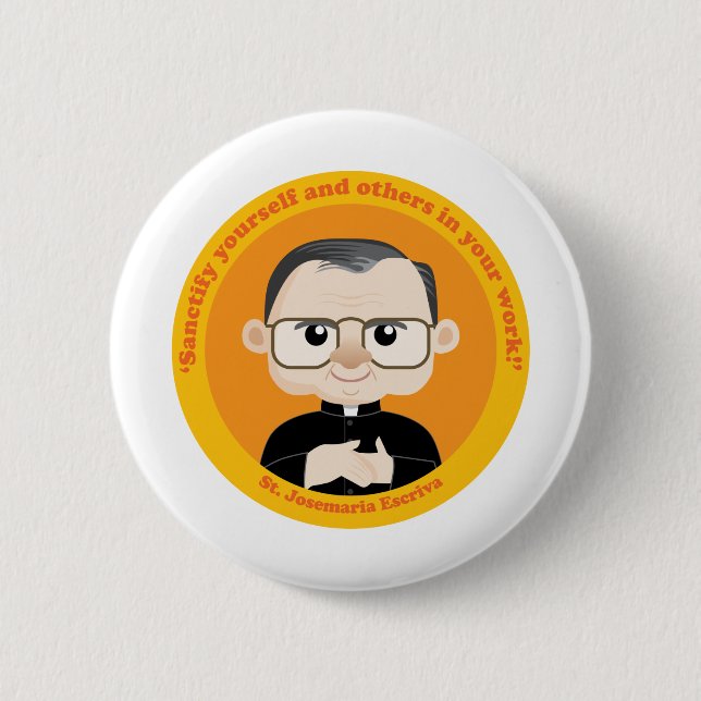 Chapa Redonda De 5 Cm St. Josemaria Escriva (Anverso)