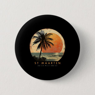 Chapa Redonda De 5 Cm St. Maarten Smx Playa Surfing Viajes St. Martin Va