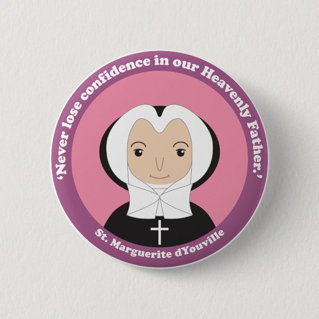 Chapa Redonda De 5 Cm St. Marguerite d'Youville (Anverso)
