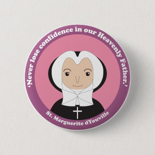 Chapa Redonda De 5 Cm St. Marguerite d'Youville