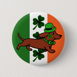 Chapa Redonda De 5 Cm St. Patrick Day Dachshund Personalizado 7