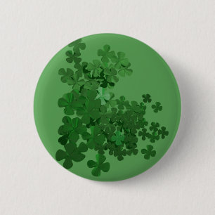 Chapa Redonda De 5 Cm St. Patrick's Day Shamrock