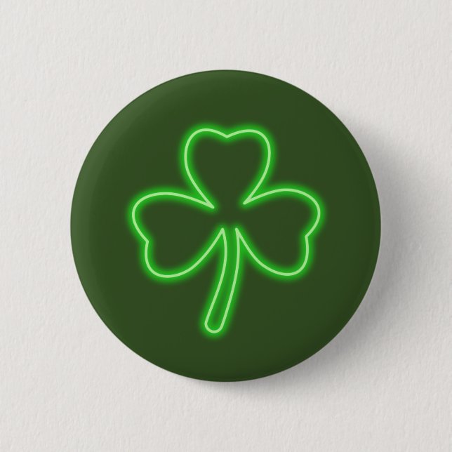 Chapa Redonda De 5 Cm St. Patrick's Day Shamrock (Anverso)