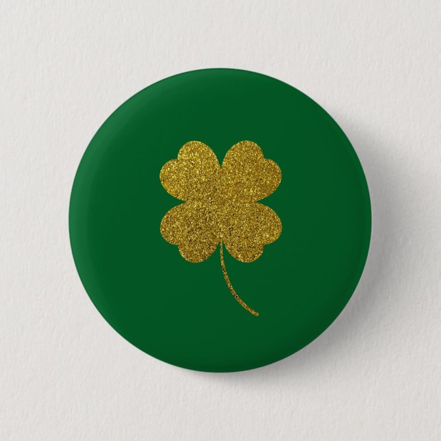 Chapa Redonda De 5 Cm St. Patrick's Day Shamrock (Anverso)