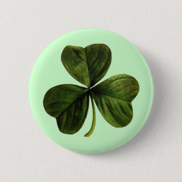 Chapa Redonda De 5 Cm St. Patrick's Three Leaf Clover