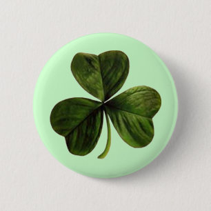 Chapa Redonda De 5 Cm St. Patrick's Three Leaf Clover