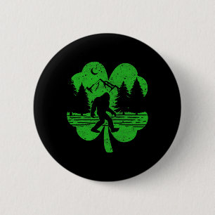 Chapa Redonda De 5 Cm St Patrics Day Bigfoot Irish Sasquatch Saint Padd
