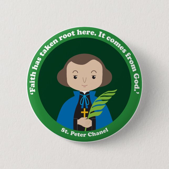 Chapa Redonda De 5 Cm St. Peter Chanel (Anverso)