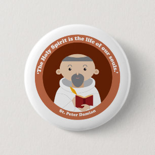 Chapa Redonda De 5 Cm St. Peter Damian