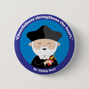 Chapa Redonda De 5 Cm St. Philip Neri