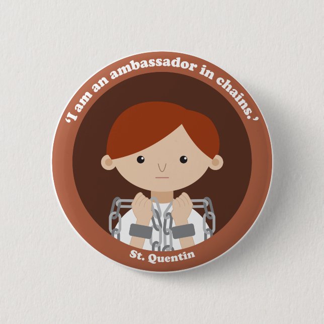 Chapa Redonda De 5 Cm St. Quentin (Anverso)