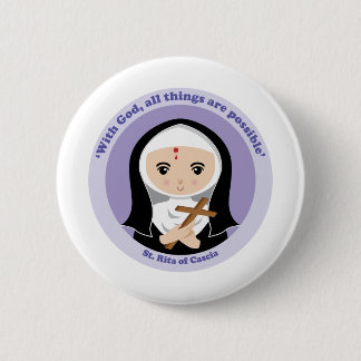 Chapa Redonda De 5 Cm St. Rita de Cascia