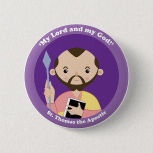 Chapa Redonda De 5 Cm St Thomas el apóstol