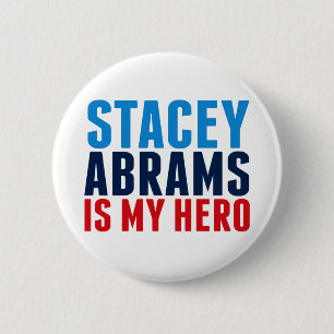 Chapa Redonda De 5 Cm Stacey Abrams es mi héroe