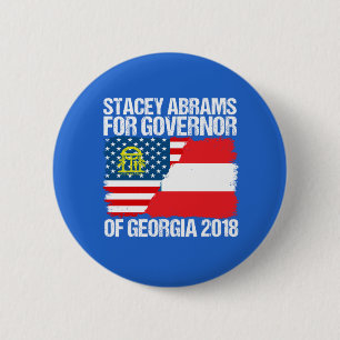 Chapa Redonda De 5 Cm Stacey Abrams para el gobernador de Georgia 2018
