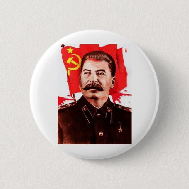 Chapa Redonda De 5 Cm Stalin (Anverso)