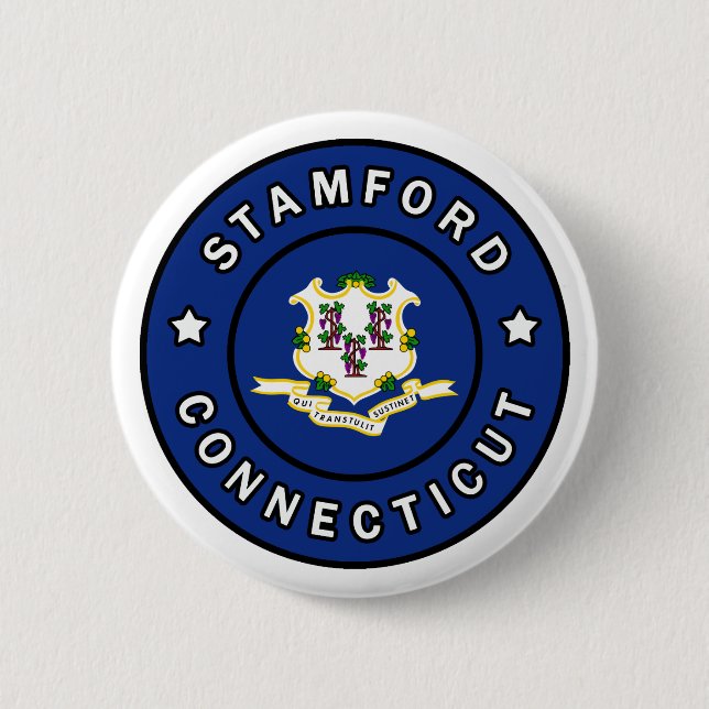 Chapa Redonda De 5 Cm Stamford Connecticut (Anverso)
