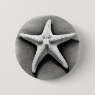 Chapa Redonda De 5 Cm Starfish negro y blanco