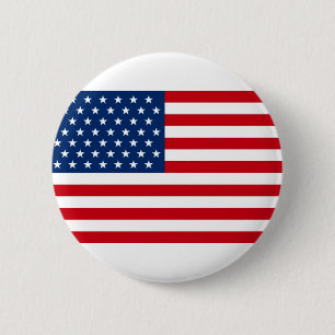 Chapa Redonda De 5 Cm Stars and Stripes USA