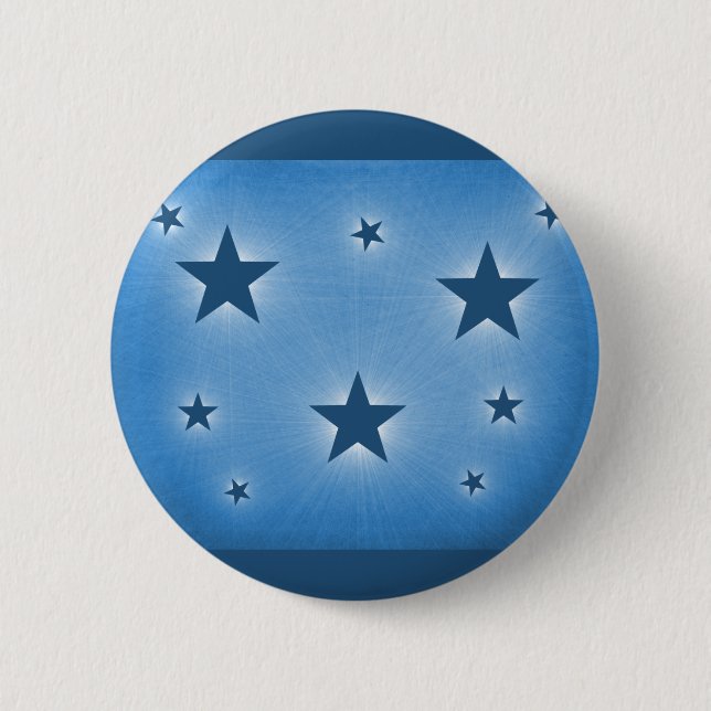 Chapa Redonda De 5 Cm Stars in the Night Sky Button, Blue (Anverso)