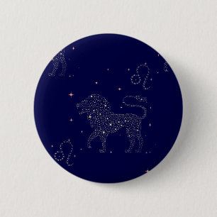 Chapa Redonda De 5 Cm stars leo