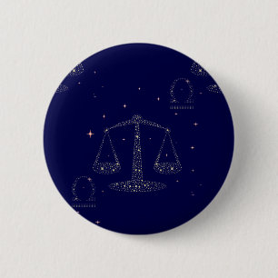 Chapa Redonda De 5 Cm stars libra