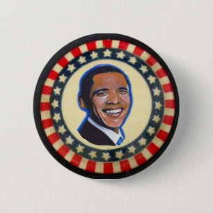 Chapa Redonda De 5 Cm Stars&stripes de Obama
