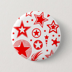 Chapa Redonda De 5 Cm Stars Tattoos rojo + tus ideas
