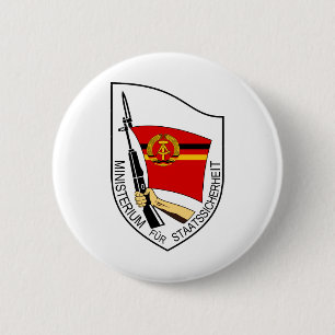 Chapa Redonda De 5 Cm Stasi - DDR (República Democrática Alemana)