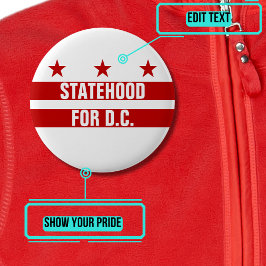 Chapa Redonda De 5 Cm Stathood for Washington DC Button