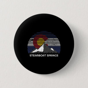 Chapa Redonda De 5 Cm Steamboat Springs, Colorado X Co Flag Mtn Cima