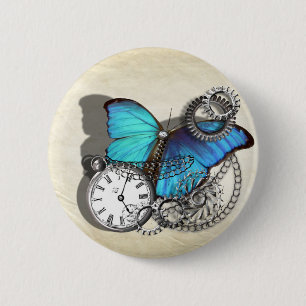 Chapa Redonda De 5 Cm Steampunk Victorian Gears