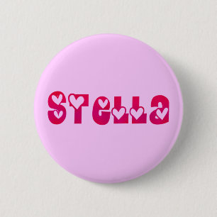 Chapa Redonda De 5 Cm Stella en los corazones