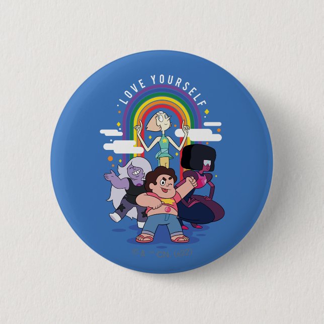 Chapa Redonda De 5 Cm Steven Universe - Ámate (Anverso)