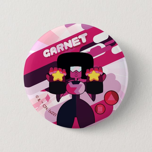 Chapa Redonda De 5 Cm Steven Universe | Garnet Character Graphic (Anverso)