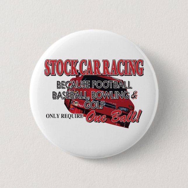 Chapa Redonda De 5 Cm Stock Car Racing (Anverso)
