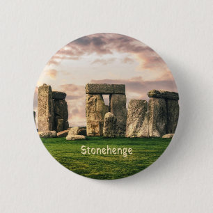 Chapa Redonda De 5 Cm Stonehenge Inglaterra Reino Unido
