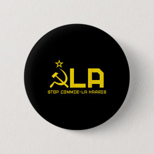 Chapa Redonda De 5 Cm Stop Commie-la Harris - Kommie Kamala Harris