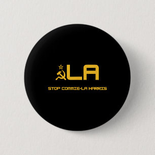 Chapa Redonda De 5 Cm Stop Commie-la Harris Stop Commie-la Harris Kamala