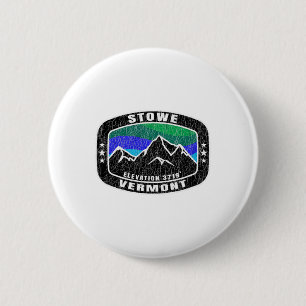 Chapa Redonda De 5 Cm Stowe Vermont T Shirt Trastorno del Esquí Tee Ski 