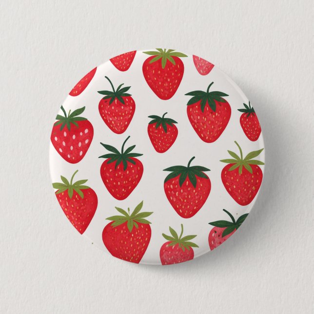 Chapa Redonda De 5 Cm Strawberries (Anverso)